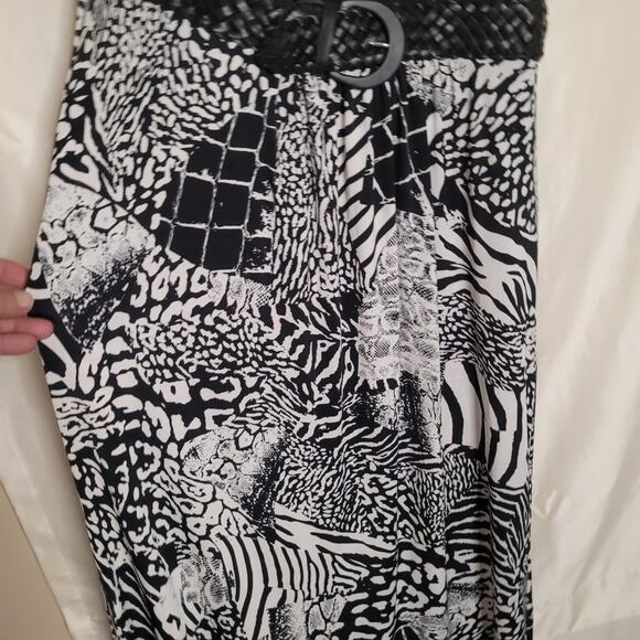 Star Vixen Black & White Animal Print One-Shoulder Maxi Dress - Women's 2XL - Picture 4 of 10